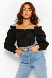 Puff Sleeve Off The Shoulder Blouse