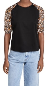 Scotch & Soda/Maison Scotch Printed Sleeves Relaxed Tee