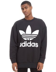 adidas Originals Trefoil Oversized Crew Sweatshirt Heren - Zwart - Heren