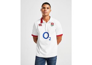 Canterbury England RFU Home 2019 Short Sleeve Classic Shirt Heren - White - Heren