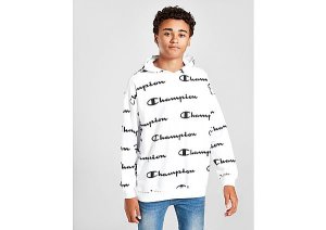 Champion All Over Print French Terry Oversize Hoodie Junior - White - Kind