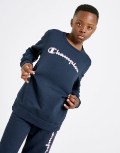 Champion Fleece Crew Sweatshirt Junior - alleen bij JD - Blauw - Kind