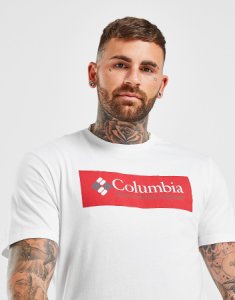 Columbia Large Front Box T-Shirt - Wit - Heren