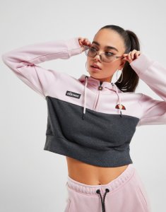 Ellesse crop 1/4 zip hoodie - alleen bij jd - roze - dames
