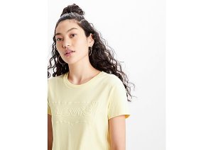 Levis Outline Batwing T-Shirt Dames - Yellow