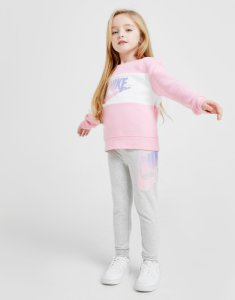 Nike Girls' Colour Block Crew Tracksuit Children - alleen bij JD - Grijs - Kind