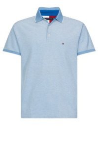 Poloshirt Tommy Hilfiger met logo lichtblauw
