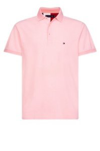 Poloshirt Tommy Hilfiger roze met merklogo
