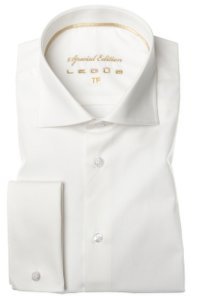SALE Ledub shirt dubbele manchet Tailored Fit
