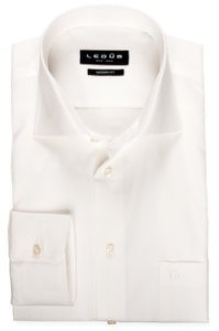 SALE Overhemd Ledub mouwlengte 7 gebroken wit normale f