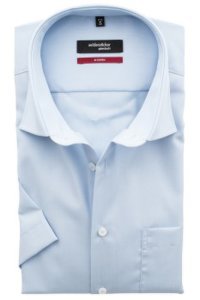 SALE Seidensticker Modern overhemd lichtblauw korte mouw
