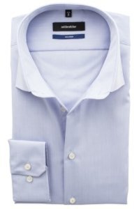 SALE Seidensticker Tailored shirt lichtblauw mouwlengte 7