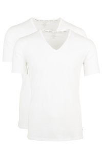 Calvin Klein wit T-shirt v-hals stretch 2-pack
