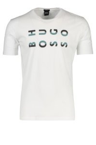 Hugo Boss Tiburt t-shirt opdruk wit ronde hals