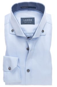 Ledub overhemd pure cotton blauw Tailored Fit