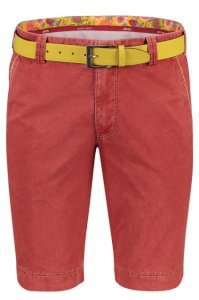 Meyer shorts B-Palma met riem rood modern fit