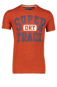 Superdry t-shirt oranje ronde hals print