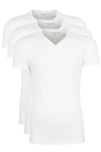 Tommy Hilfiger 3-pack witte t-shirts v-hals