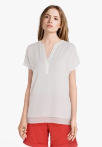 Witte blouse met V-hals
