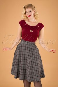 Banned Retro - 40s another fab swing skirt in grey