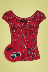 50s Alison Top in Red