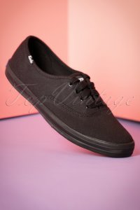 Keds - 50s champion core text sneakers in all black