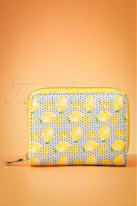 50s Lemon Wallet in Blue and Yellow