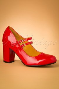 Banned♥topvintage - 60s golden years lacquer pumps in lipstick red