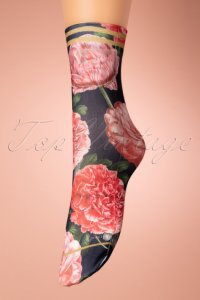 Xpooos - 70s tulipa socks in black