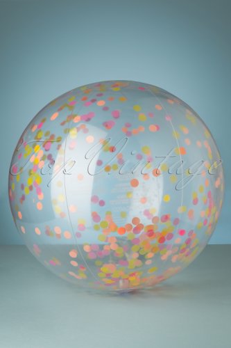 Transparent Confetti Beach Ball
