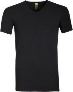 Alan Red Bamboo T-shirt Zwart - Zwart maat S