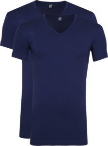 Alan Red Oklahoma V-Hals T-Shirt Blauw Stretch (2Pack) - Blauw maat XXL
