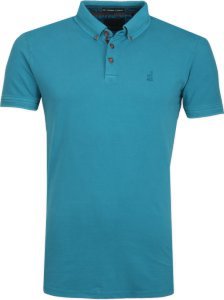 No Excess Poloshirt Stretch Aqua - Blauw maat XL