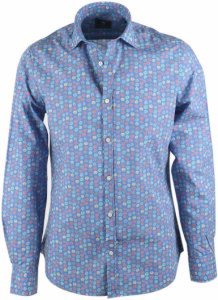 NZA Overhemd Blauw Print 17BN528 - Blauw maat XXL
