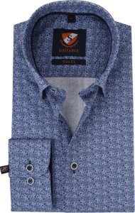 Suitable Overhemd HBD Dessin - Blauw maat 38