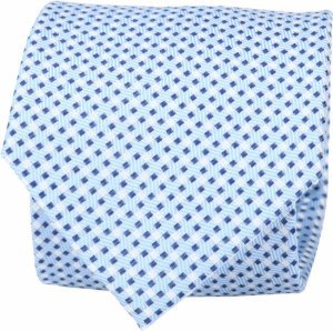 Suitable stropdas zijde ruit blauw f91-5 - blauw