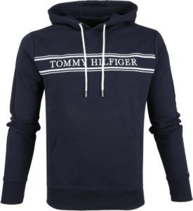 Tommy Hilfiger hoodie artwork donkerblauw - navy maat m