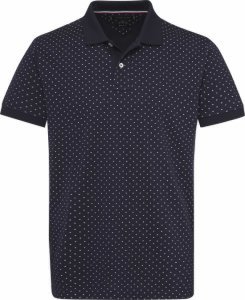 Tommy Hilfiger Polo Micro Print - Navy maat S