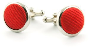 Suitable - Zijde manchetknoop rood f34 - rood