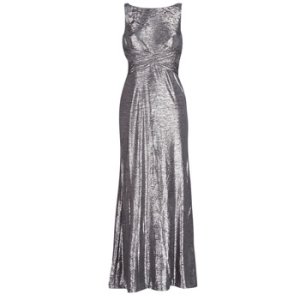 Lange jurk Lauren Ralph Lauren sleeveless evening dress gunmetal