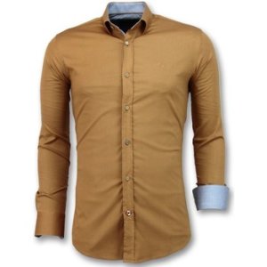 Overhemd Lange Mouw Tony Backer Italiaanse Overhemden - Slim Fit -