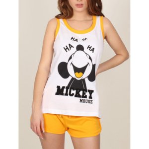 Pyjama's / nachthemden Admas Pyjama's tanktop kort Mickey Eyes Disney wit