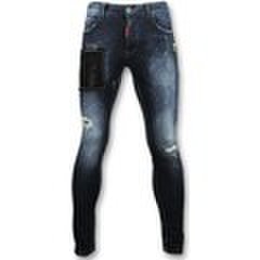 Skinny Jeans Addict  Spijkerbroek met verfvlekken - Skinny jeans voor heren - 052