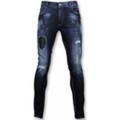 Skinny Jeans John H  Heren Jeans - Spijkerbroek Heren - Paint Drops DQ