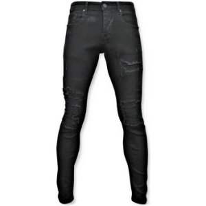 Skinny Jeans True Rise Ripped Jeans - Spijkerbroek Versleten - D3080 -