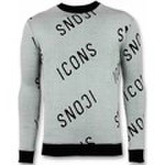 Sweater Uniman  Print Trui - ICONS Sweater Heren