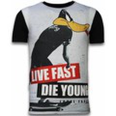 T-shirt Korte Mouw Local Fanatic  Duck Live Fast - Digital Rhinestone T-shirt