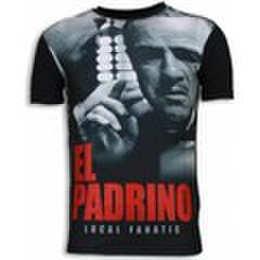 T-shirt Korte Mouw Local Fanatic  El Padrino Face - Digital Rhinestone T-shirt