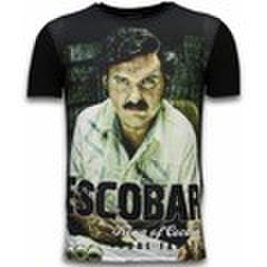 T-shirt Korte Mouw Local Fanatic  Escobar King Of Cocaine - Digital Rhinestone T-shirt
