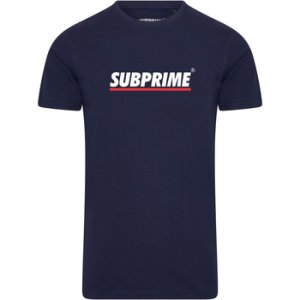 T-shirt Korte Mouw Subprime Shirt Stripe Navy